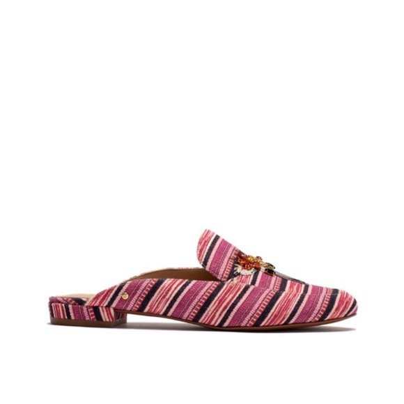 Sam Edelman Size 5.5 Womens Jillian Southwest Applique Mule in Mulberry Pink Red - Picture 3 of 5